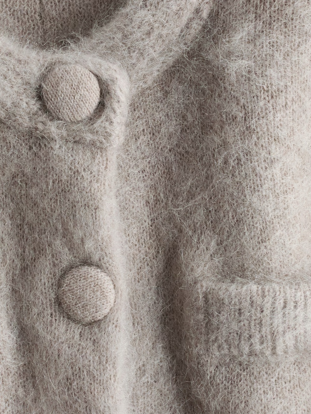 New H&M Mohair Blend Button-Front Cropped Cardigan - Picture 4 of 4